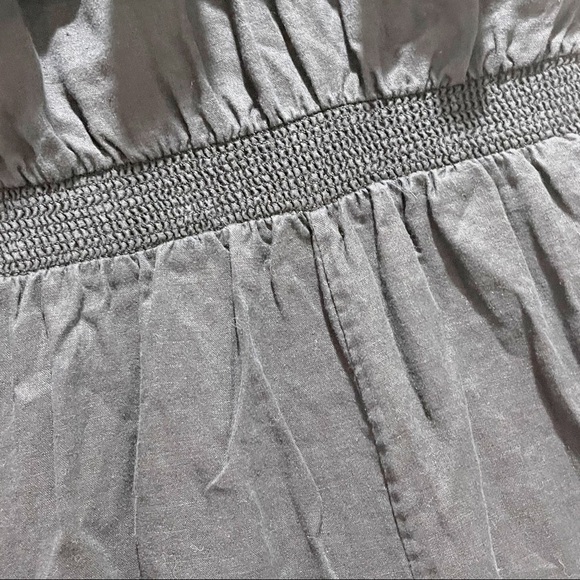 J CREW Women’s Black Linen Ruffle Romper Halter Full Length Elastic Waist XXXS - Picture 7 of 10